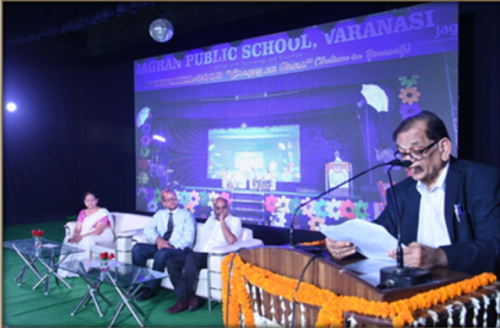 Prof. O.N Srivastava Padmashri Renowned Physicist Annual Day Chief Guest-2019 with CDO-Mr. Bhaskar Ganti